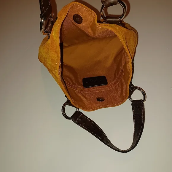 Maurizio Taiuti Suede Purse NWOT Approx 11X9.5X3 Genuine Leather Made in Italy - Picture 9 of 15